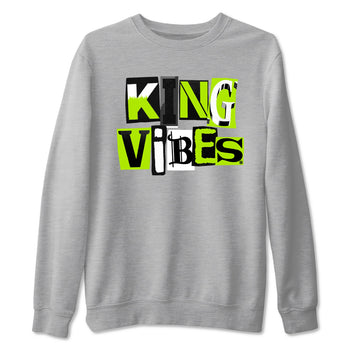 Foams One Black Volt best t shirts to wear with jordans King Vibes sneaker match tees Air Foamposite One Black Volt match shoes to clothes SNRT Sneaker Tees unisex cotton Heather Grey 2 shirts