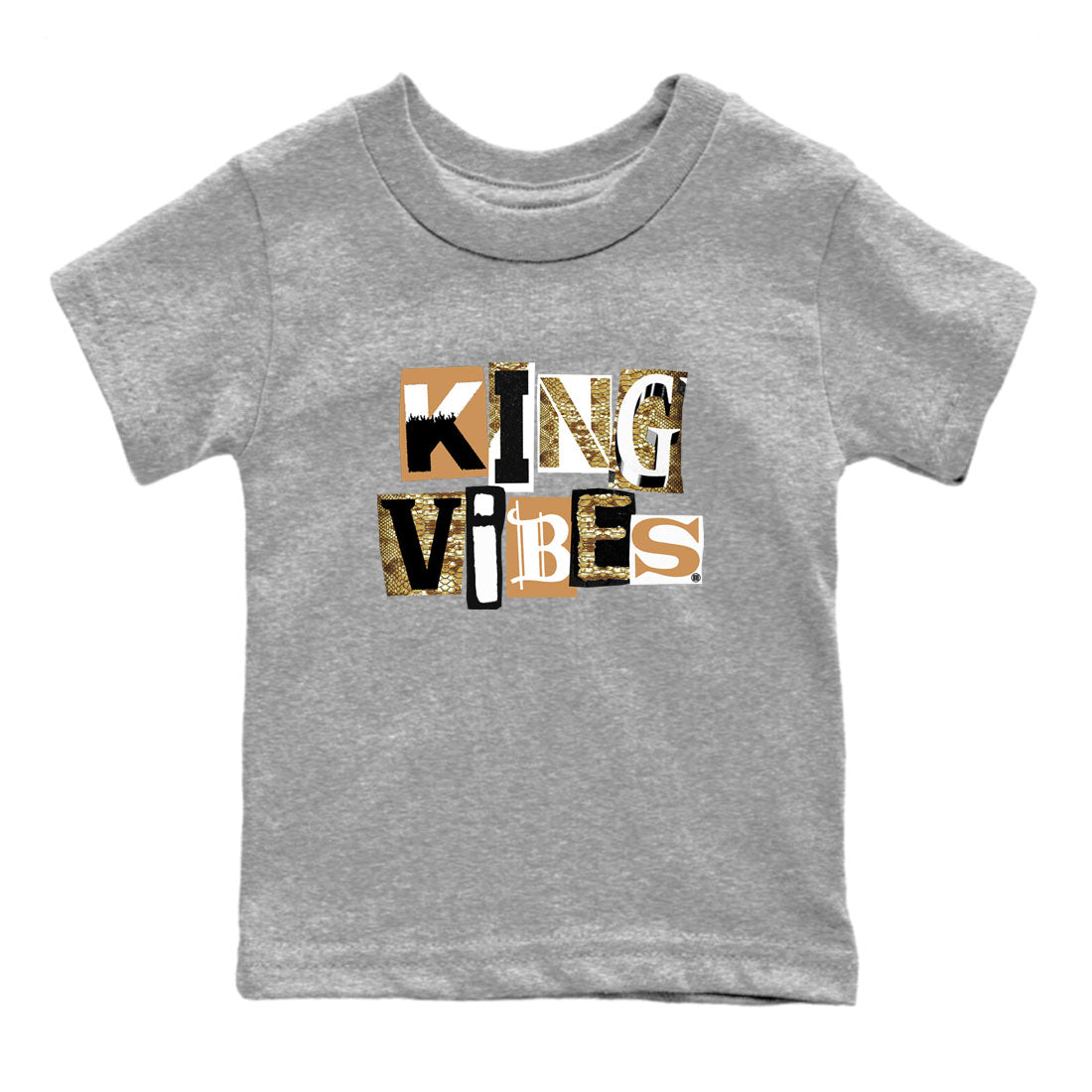 Air Force 1 Ivory Snake shirt to match jordans King Vibes sneaker tees Air Force 1 Ivory Snake SNRT sneaker release tees baby toddler Heather Grey 2 cotton Shirt