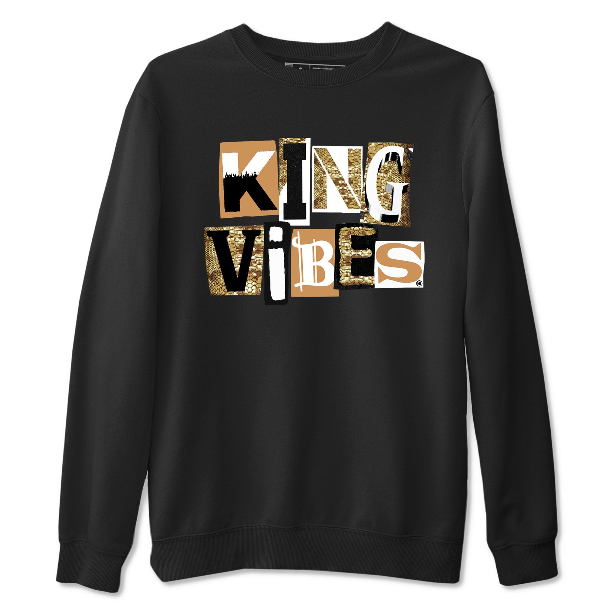 Air Force 1 Ivory Snake shirt to match jordans King Vibes sneaker tees Air Force 1 Ivory Snake SNRT Sneaker Release Tees unisex cotton Black 2 crew neck shirt