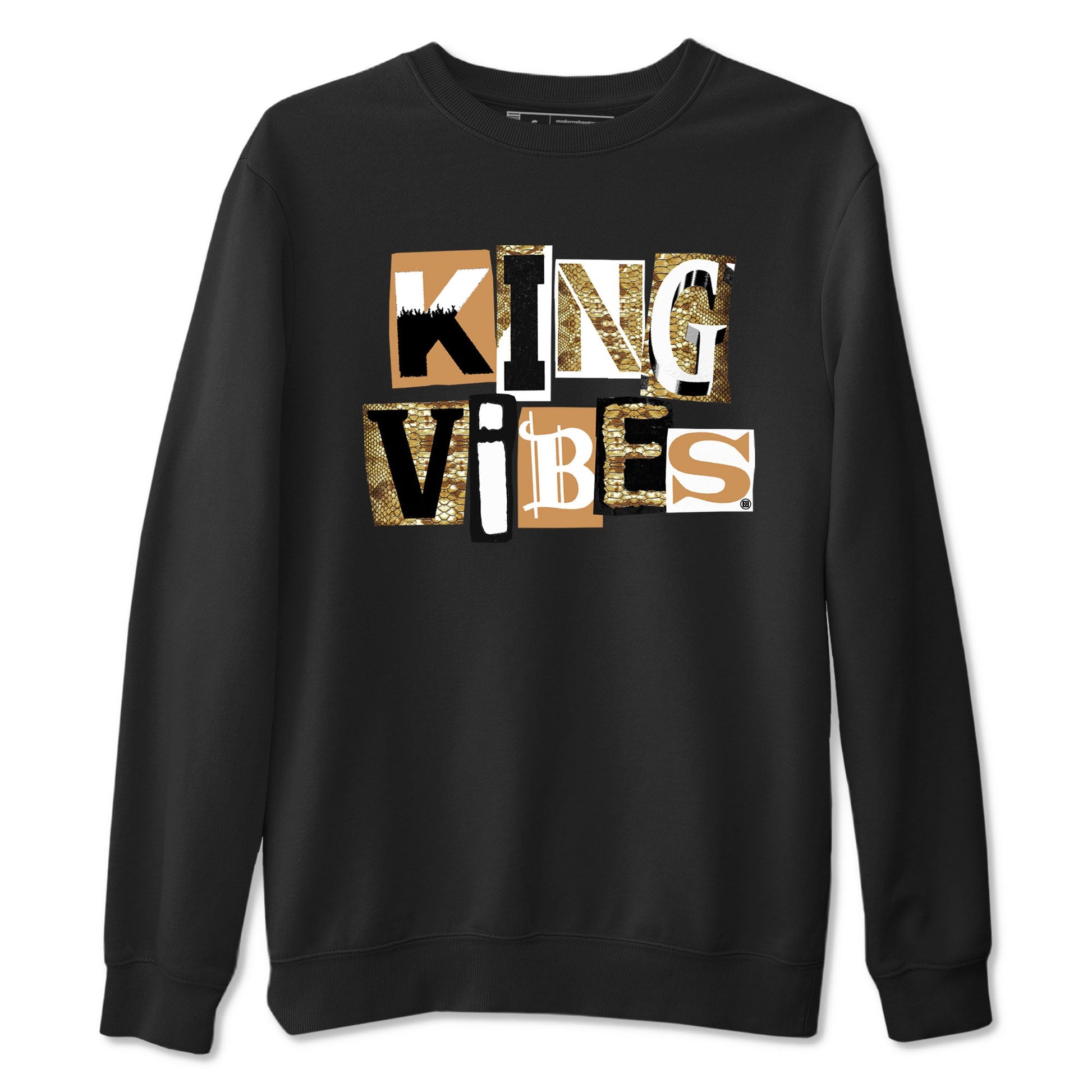 Air Force 1 Ivory Snake shirt to match jordans King Vibes sneaker tees Air Force 1 Ivory Snake SNRT Sneaker Release Tees unisex cotton Black 2 crew neck shirt