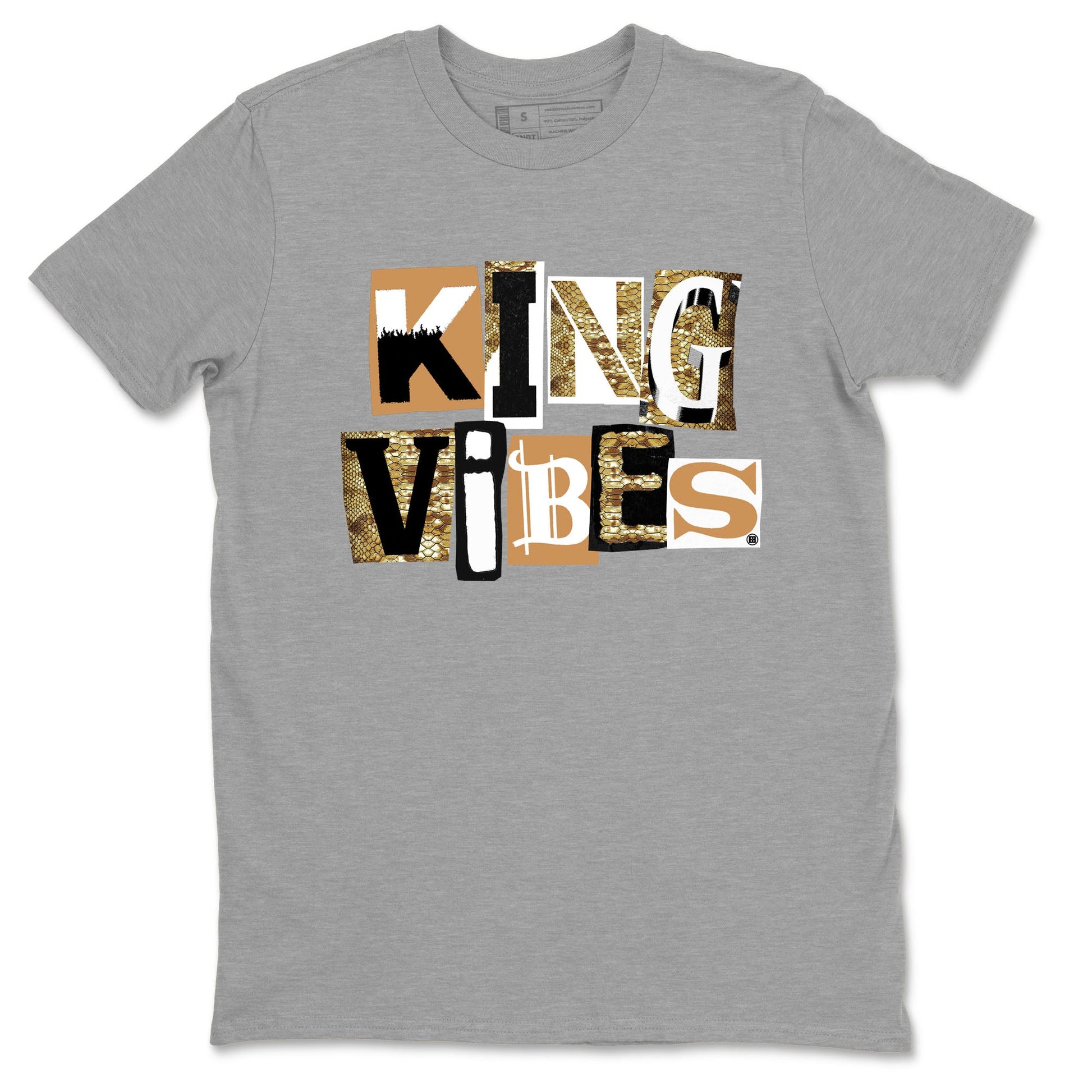 Air Force 1 Ivory Snake shirt to match jordans King Vibes sneaker tees Air Force 1 Ivory Snake SNRT Sneaker Release Tees unisex cotton Heather Grey 2 crew neck shirt