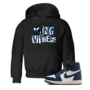1s Midnight Navy shirts to match jordans King Vibes sneaker match tees Air Jordan 1 Midnight Navy match shoes to clothes SNRT Sneaker Tees Youth Baby Black 1 tee