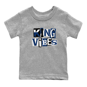 1s Midnight Navy shirts to match jordans King Vibes sneaker match tees Air Jordan 1 Midnight Navy match shoes to clothes SNRT Sneaker Tees Youth Baby Heather Grey 2 tee