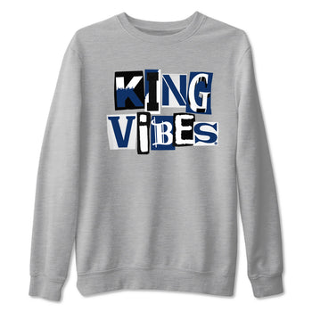 1s Midnight Navy shirts to match jordans King Vibes sneaker match tees Air Jordan 1 Midnight Navy match shoes to clothes SNRT Sneaker Tees unisex cotton Heather Grey 2 shirts