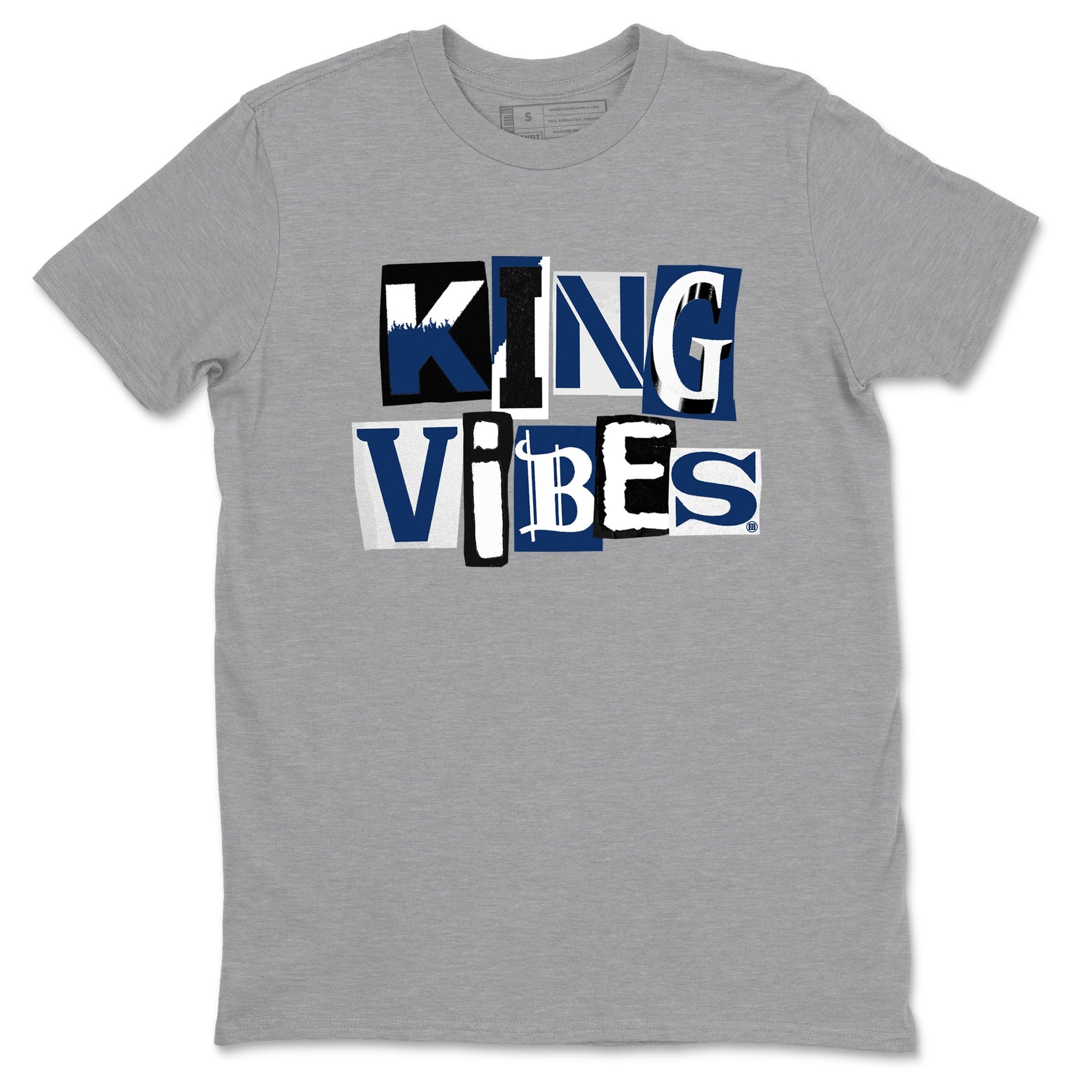 1s Midnight Navy shirts to match jordans King Vibes sneaker match tees Air Jordan 1 Midnight Navy match shoes to clothes SNRT Sneaker Tees unisex cotton Heather Grey 2 shirts