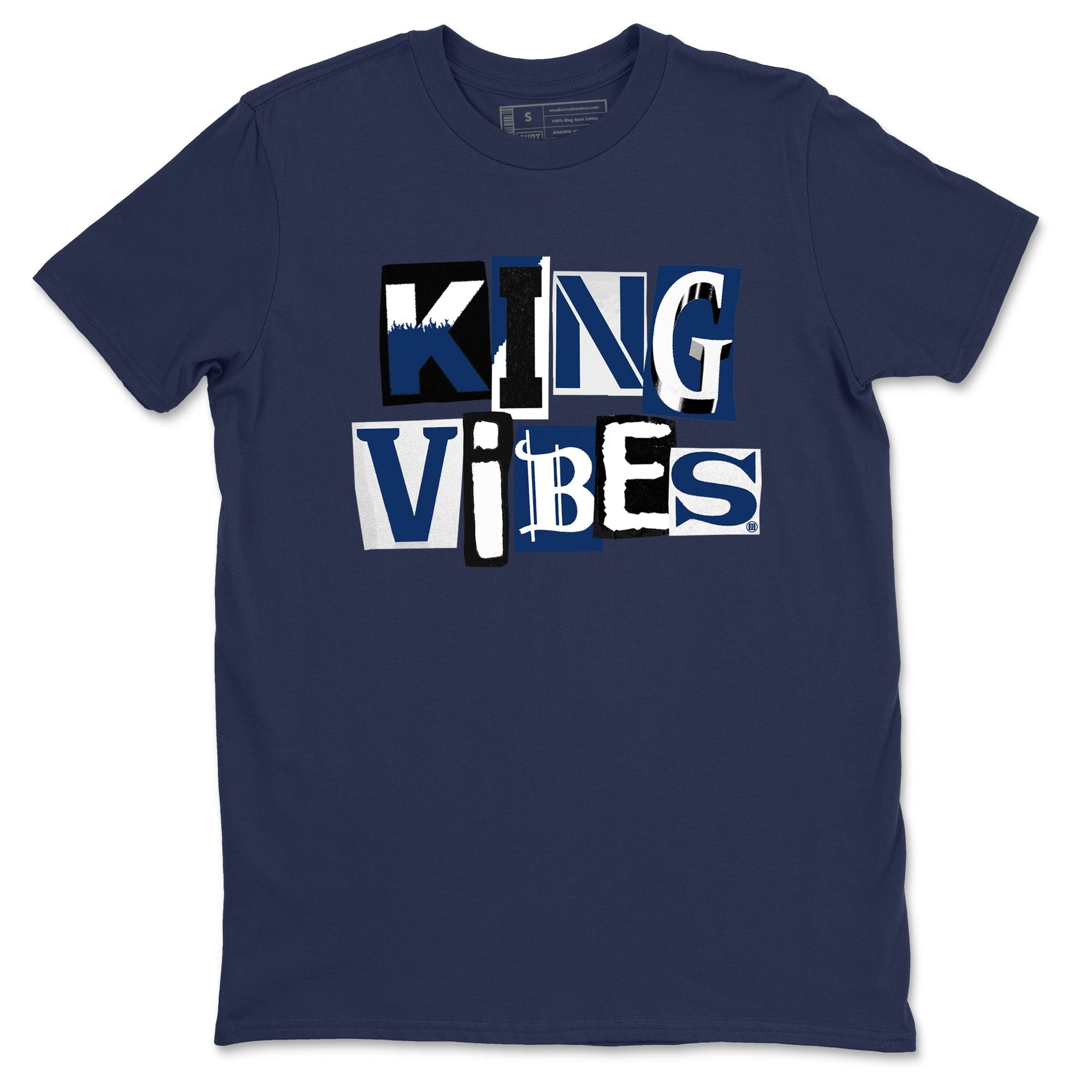 1s Midnight Navy shirts to match jordans King Vibes sneaker match tees Air Jordan 1 Midnight Navy match shoes to clothes SNRT Sneaker Tees unisex cotton Navy 2 shirts