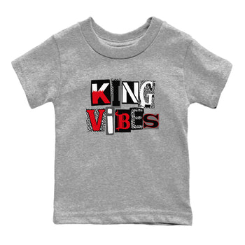 3s Black Cement shirts to match jordans King Vibes sneaker match tees Jordan 3 Retro Black Cement SNRT Sneaker Release Tees Youth Baby Heather Grey 2 crew neck shirts