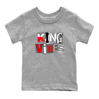 3s Cement Grey shirts to match jordans King Vibes sneaker match tees Air Jordan 3 Cement Grey SNRT Sneaker Tees streetwear brand Baby and Youth Heather Grey 2 cotton tee