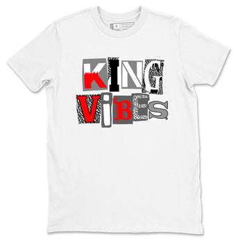 3s Cement Grey shirts to match jordans King Vibes sneaker match tees Air Jordan 3 Cement Grey SNRT Sneaker Tees streetwear brand White 2 unisex cotton tee