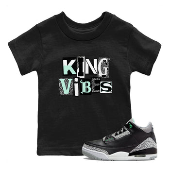 King Vibes SNRT Sneaker Tees Kids - Air Jordan 3 Green Glow - SNRT Sneaker Tee