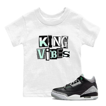 King Vibes SNRT Sneaker Tees Kids - Air Jordan 3 Green Glow - SNRT Sneaker Tee