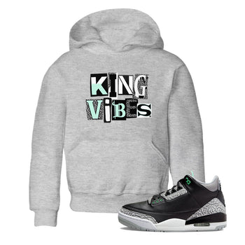 King Vibes SNRT Sneaker Tees Kids - Air Jordan 3 Green Glow - SNRT Sneaker Tee