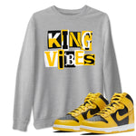 Dunk High Pollen shirts to match jordans King Vibes sneaker match tees Dunk High Pollen match shoes to clothes SNRT Sneaker Tees unisex cotton Heather Grey 1 shirts