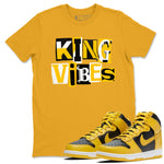 Dunk High Pollen shirts to match jordans King Vibes sneaker match tees Dunk High Pollen match shoes to clothes SNRT Sneaker Tees unisex cotton Gold 1 shirts