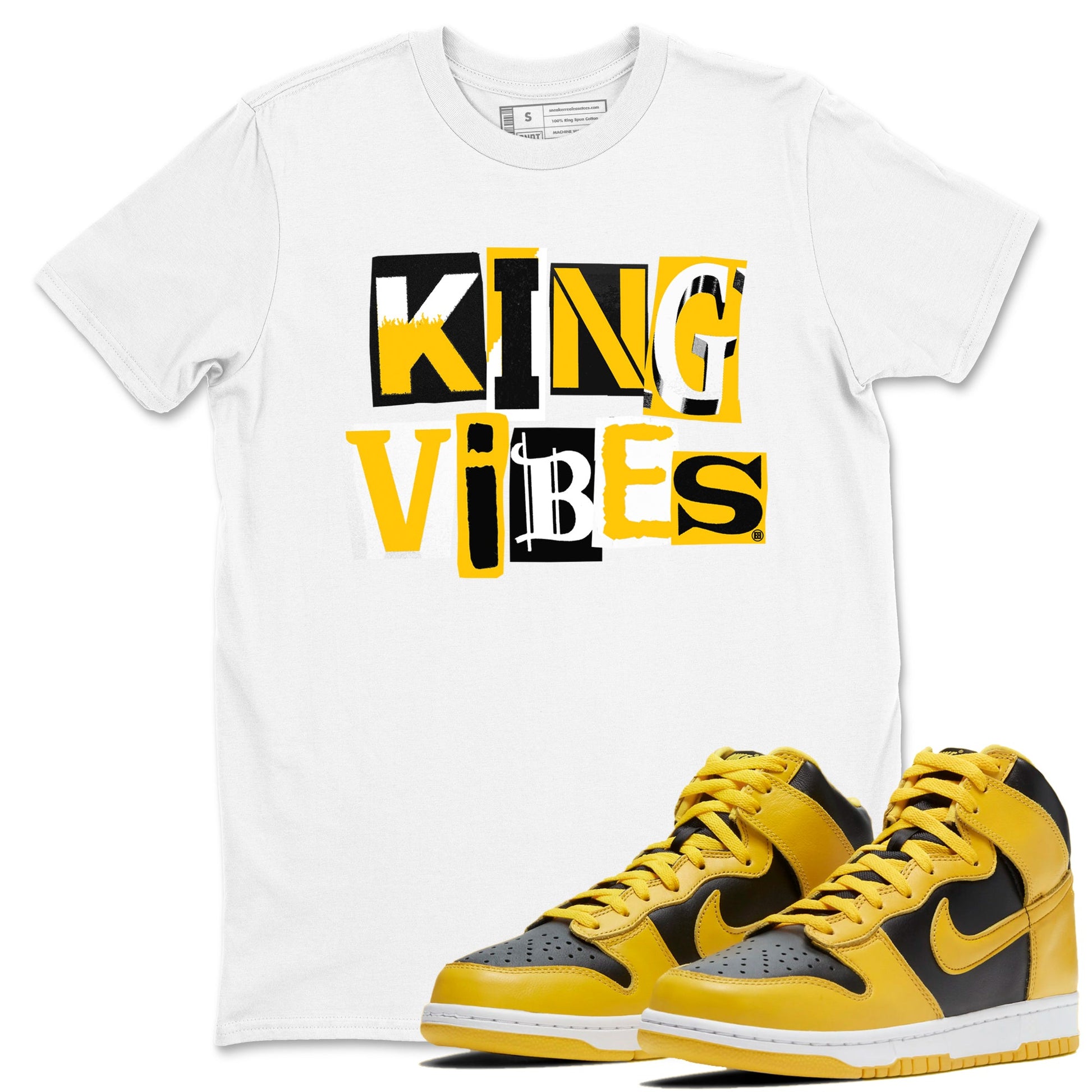 Dunk High Pollen shirts to match jordans King Vibes sneaker match tees Dunk High Pollen match shoes to clothes SNRT Sneaker Tees unisex cotton White 1 shirts