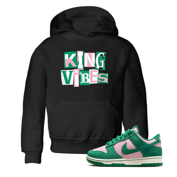 Dunk Low Medium Soft Pink Malachite shirt to match jordans King Vibes sneaker tees Dunks Medium Soft Pink Malachite Streetwear Brand SNRT Sneaker Release Tees baby toddler Black 1 cotton Shirt