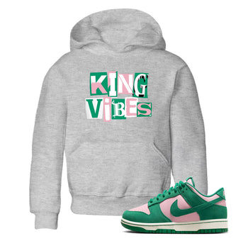 Dunk Low Medium Soft Pink Malachite shirt to match jordans King Vibes sneaker tees Dunks Medium Soft Pink Malachite Streetwear Brand SNRT Sneaker Release Tees baby toddler Heather Grey 1 cotton Shirt