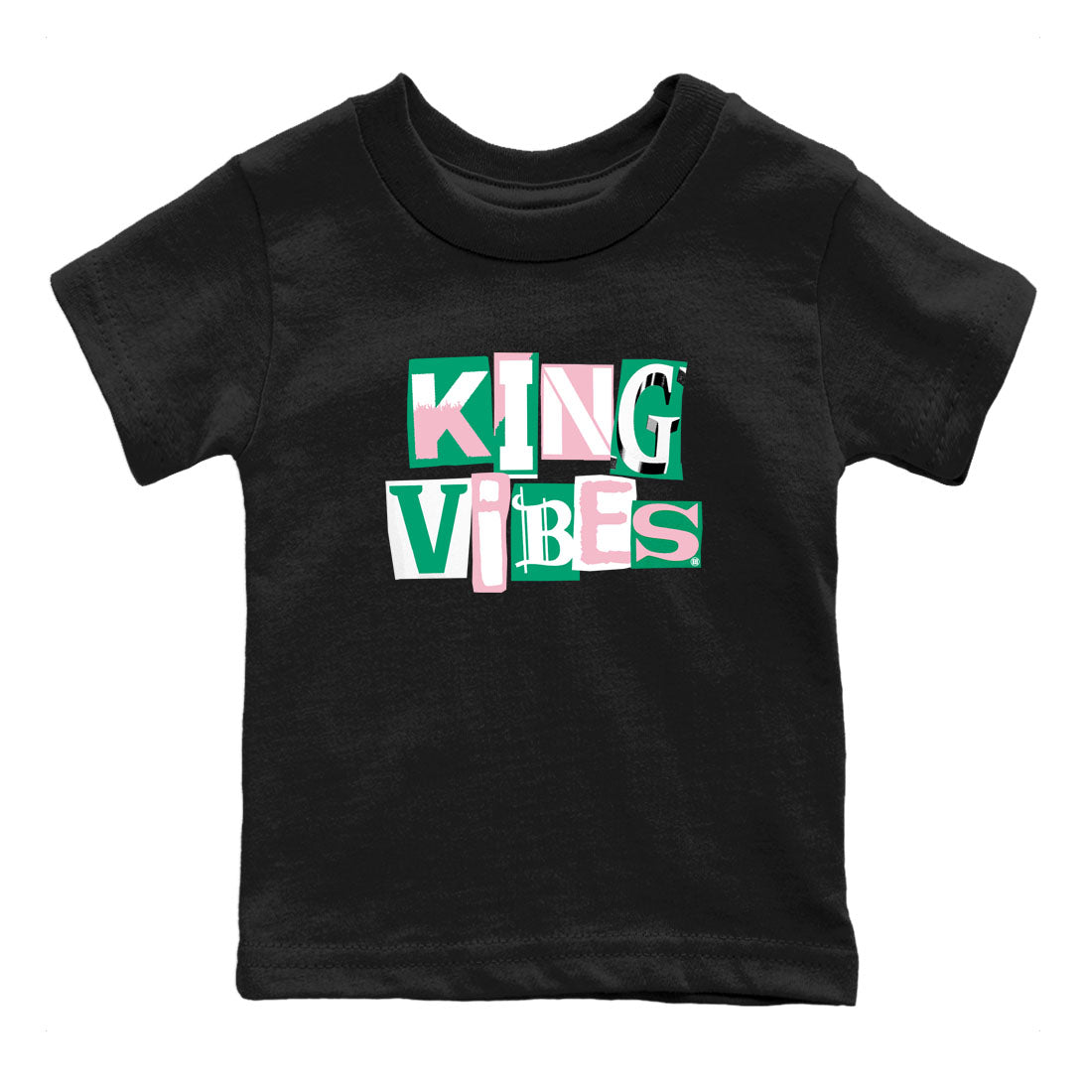 Dunk Low Medium Soft Pink Malachite shirt to match jordans King Vibes sneaker tees Dunks Medium Soft Pink Malachite Streetwear Brand SNRT Sneaker Release Tees baby toddler Black 2 cotton Shirt