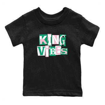Dunk Low Medium Soft Pink Malachite shirt to match jordans King Vibes sneaker tees Dunks Medium Soft Pink Malachite Streetwear Brand SNRT Sneaker Release Tees baby toddler Black 2 cotton Shirt