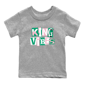 Dunk Low Medium Soft Pink Malachite shirt to match jordans King Vibes sneaker tees Dunks Medium Soft Pink Malachite Streetwear Brand SNRT Sneaker Release Tees baby toddler Heather Grey 2 cotton Shirt