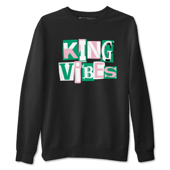 Dunk Low Medium Soft Pink Malachite shirt to match jordans King Vibes sneaker tees Dunks Medium Soft Pink Malachite Streetwear Brand SNRT Sneaker Release Tees unisex cotton Black 2 crew neck shirt