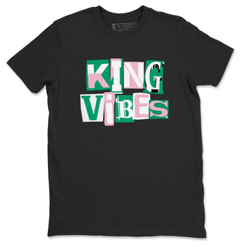 Dunk Low Medium Soft Pink Malachite shirt to match jordans King Vibes sneaker tees Dunks Medium Soft Pink Malachite Streetwear Brand SNRT Sneaker Release Tees unisex cotton Black 2 crew neck shirt
