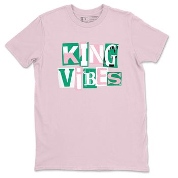 Dunk Low Medium Soft Pink Malachite shirt to match jordans King Vibes sneaker tees Dunks Medium Soft Pink Malachite Streetwear Brand SNRT Sneaker Release Tees unisex cotton Pink 2 crew neck shirt