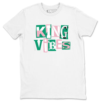 Dunk Low Medium Soft Pink Malachite shirt to match jordans King Vibes sneaker tees Dunks Medium Soft Pink Malachite Streetwear Brand SNRT Sneaker Release Tees unisex cotton White 2 crew neck shirt