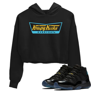 Sneaker match tees – Sneaker Tees To Match Air Jordan 11 Gamma Shoes – Kripsy Kicks Crop T-Shirt Black 1