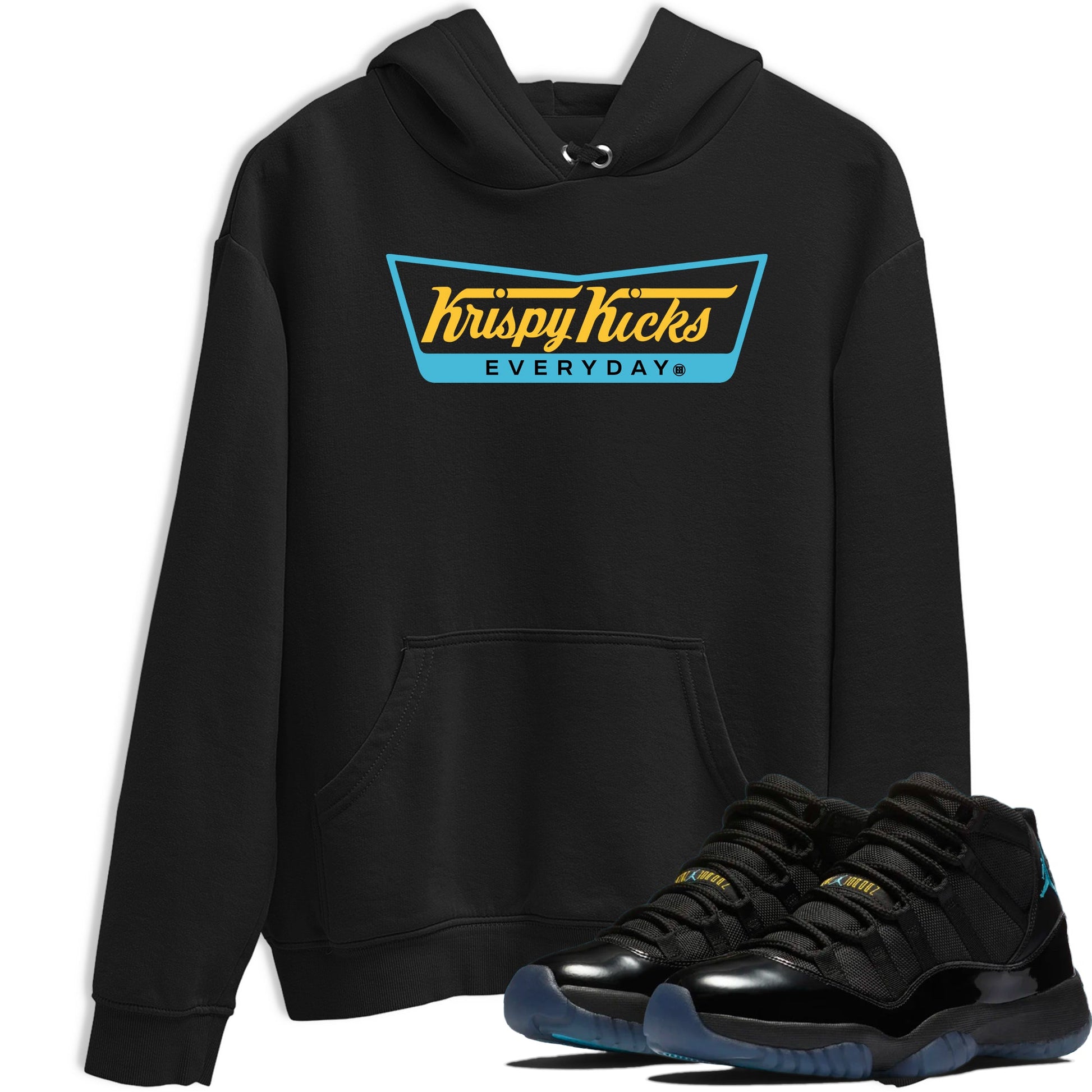 Sneaker match tees – Sneaker Tees To Match Air Jordan 11 Gamma Shoes – Kripsy Kicks Tee Black 1