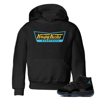 Sneaker match tees – Sneaker Tees To Match Air Jordan 11 Gamma Shoes – Kripsy Kicks Kids T-Shirt Black 1