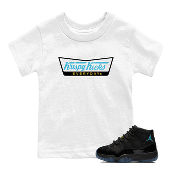 Sneaker match tees – Sneaker Tees To Match Air Jordan 11 Gamma Shoes – Kripsy Kicks Kids T-Shirt White 1