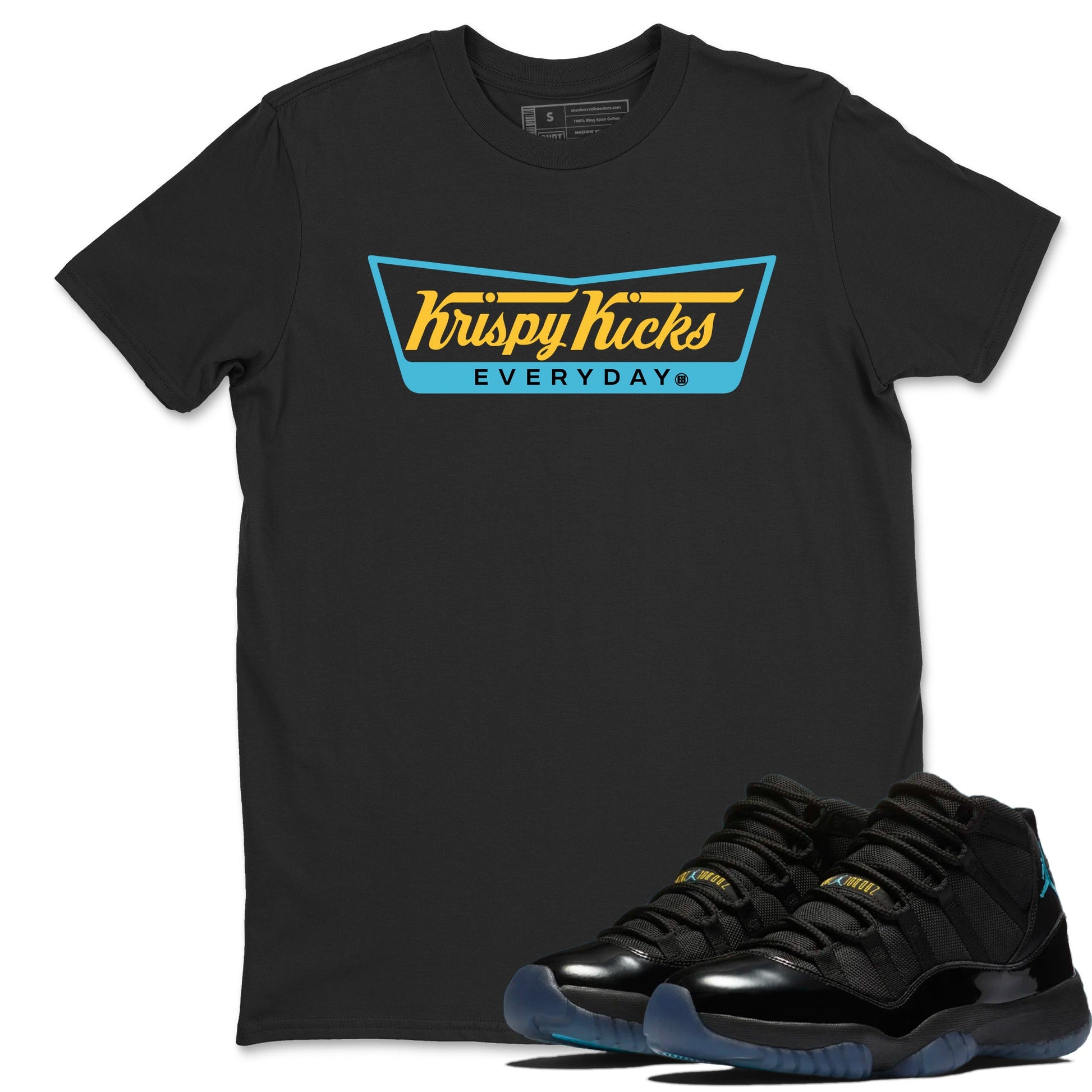 Sneaker match tees – Sneaker Tees To Match Air Jordan 11 Gamma Shoes – Kripsy Kicks Tee Black 1