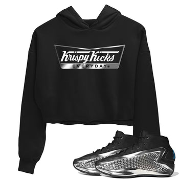 Adidas AE 1 Silver Metallic shirts to match jordans Krispy Kicks sneaker match tees AE 1 Silver Metallic match shoes to clothes SNRT Sneaker Tees unisex cotton Black 1 crop tee