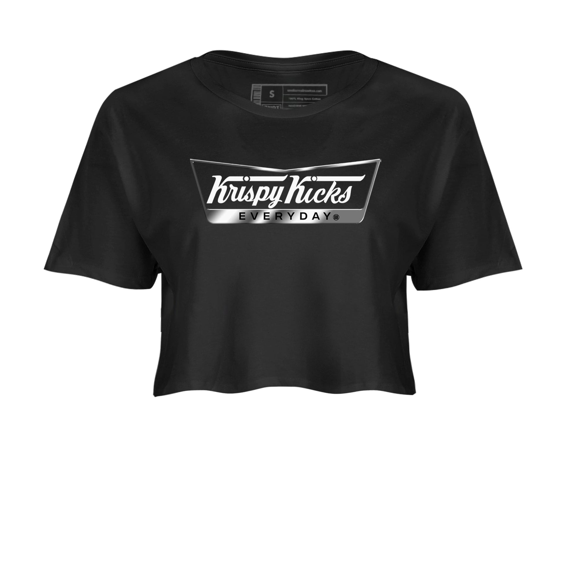 Adidas AE 1 Silver Metallic shirts to match jordans Krispy Kicks sneaker match tees AE 1 Silver Metallic match shoes to clothes SNRT Sneaker Tees unisex cotton Black 2 crop tee