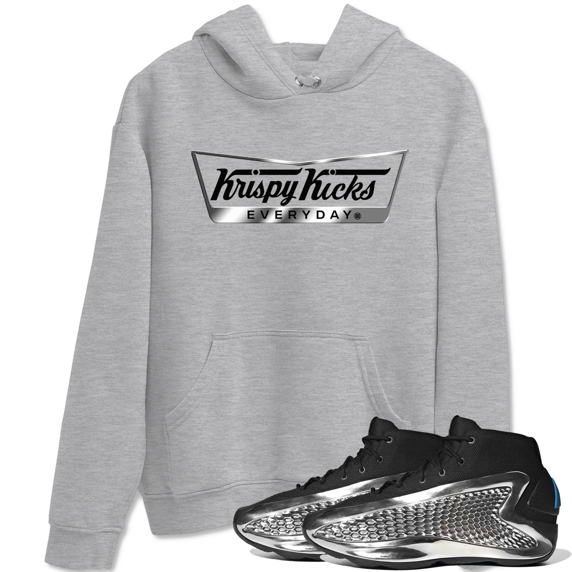 Adidas AE 1 Silver Metallic shirts to match jordans Krispy Kicks sneaker match tees AE 1 Silver Metallic match shoes to clothes SNRT Sneaker Tees unisex cotton Heather Grey 1 shirts