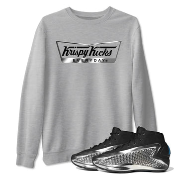 Adidas AE 1 Silver Metallic shirts to match jordans Krispy Kicks sneaker match tees AE 1 Silver Metallic match shoes to clothes SNRT Sneaker Tees unisex cotton Heather Grey 1 shirts