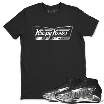 Adidas AE 1 Silver Metallic shirts to match jordans Krispy Kicks sneaker match tees AE 1 Silver Metallic match shoes to clothes SNRT Sneaker Tees unisex cotton Black 1 shirts