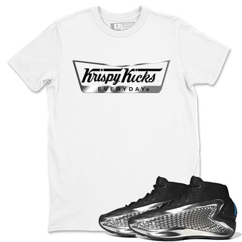 Adidas AE 1 Silver Metallic shirts to match jordans Krispy Kicks sneaker match tees AE 1 Silver Metallic match shoes to clothes SNRT Sneaker Tees unisex cotton White 1 shirts