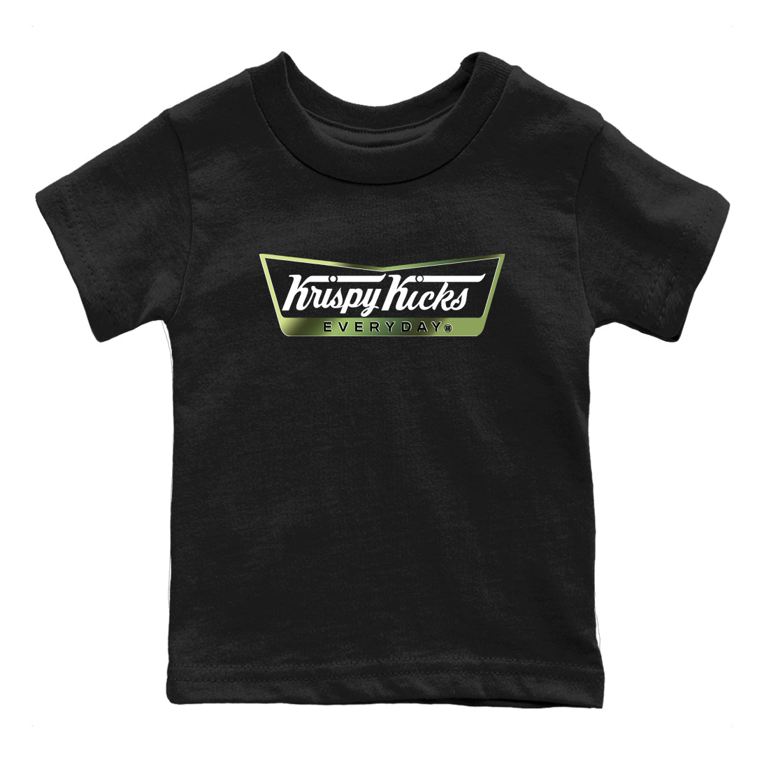 Best Christmas gifts for sneakerheads - Sneaker Tees To Match Air Foamposite One Pine Green Sneakers – Krispy Kicks Kids T-Shirt Black 2