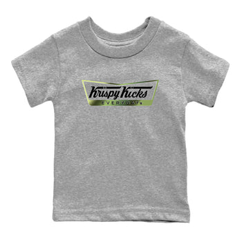Best Christmas gifts for sneakerheads - Sneaker Tees To Match Air Foamposite One Pine Green Sneakers – Krispy Kicks Kids T-Shirt Heather Grey 2
