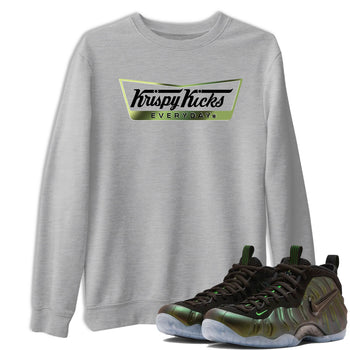 Best Christmas gifts for sneakerheads - Sneaker Tees To Match Air Foamposite One Pine Green Sneakers – Krispy Kicks Tee Heather Grey 1