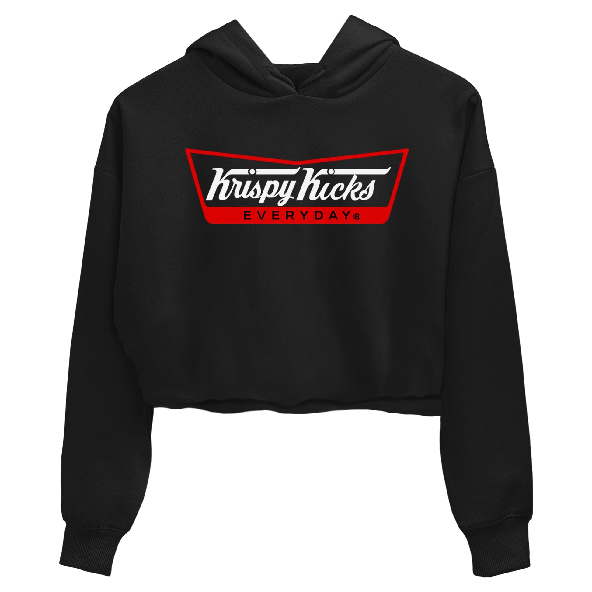1s Black Toe Reimagined shirts to match jordans Krispy Kicks sneaker match tees Air Jordan 1 Black Toe Reimagined SNRT Sneaker Tees streetwear brand Black 2 crop tee