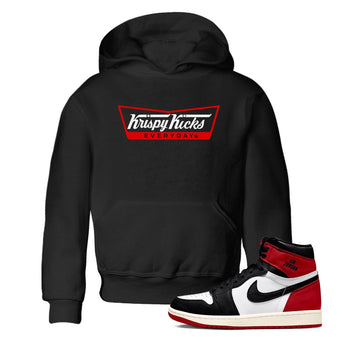 1s Black Toe Reimagined shirts to match jordans Krispy Kicks sneaker match tees Air Jordan 1 Black Toe Reimagined SNRT Sneaker Tees streetwear brand Baby and Youth Black 1 cotton tee