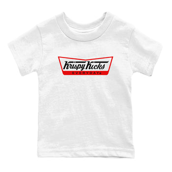 1s Black Toe Reimagined shirts to match jordans Krispy Kicks sneaker match tees Air Jordan 1 Black Toe Reimagined SNRT Sneaker Tees streetwear brand Baby and Youth White 2 cotton tee