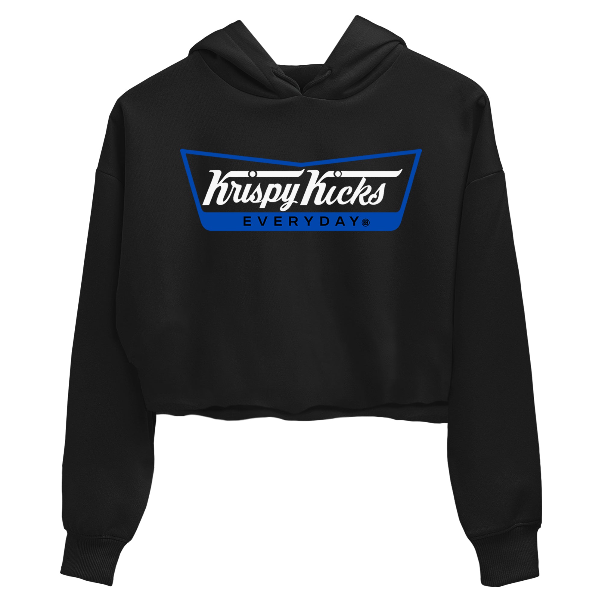 1s Game Royal shirts to match jordans Krispy Kicks sneaker match tees Air Jordan 1 Retro Low OG Game Royal match shoes to clothes SNRT Sneaker Tees unisex cotton Black 2 crop tee