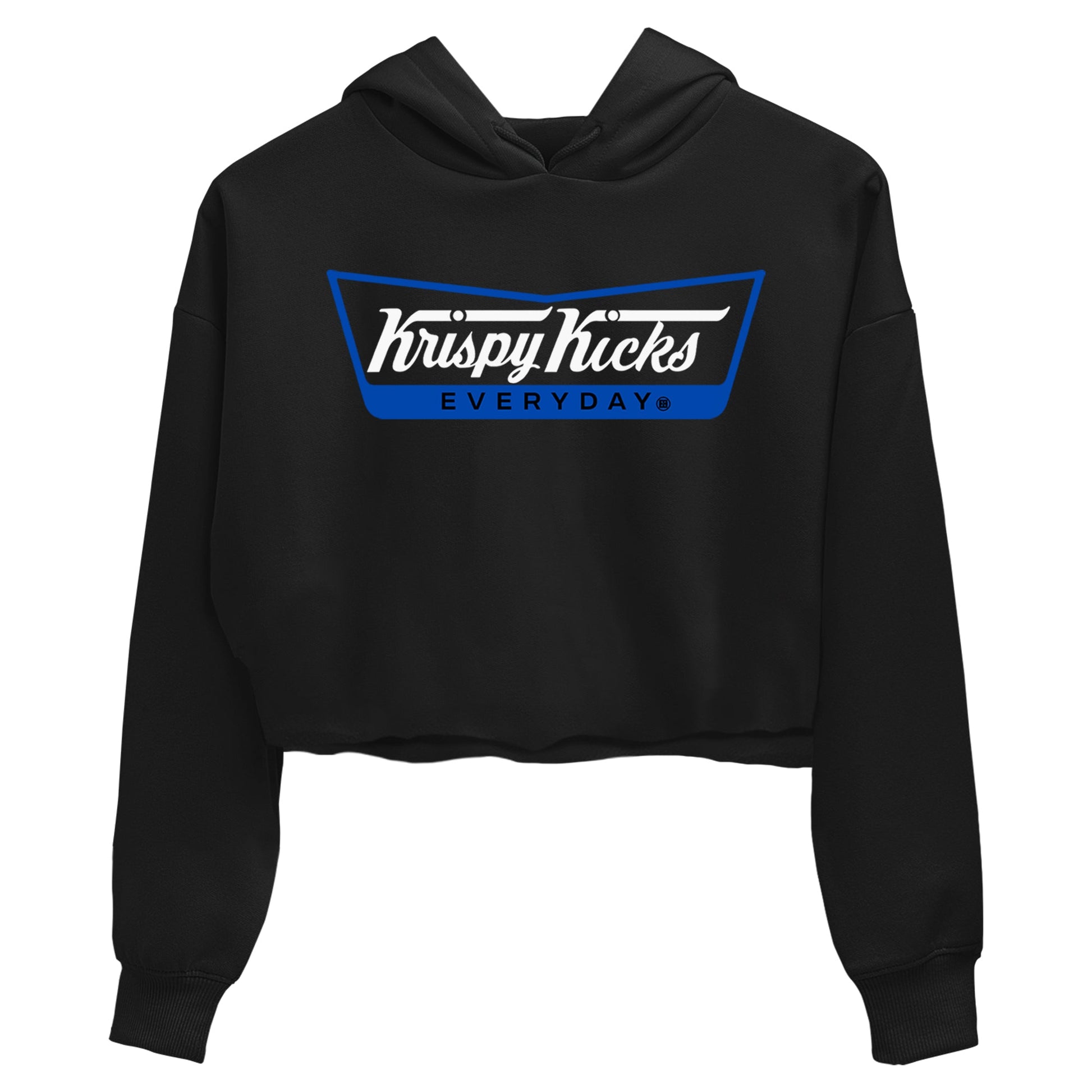 1s Game Royal shirts to match jordans Krispy Kicks sneaker match tees Air Jordan 1 Retro Low OG Game Royal match shoes to clothes SNRT Sneaker Tees unisex cotton Black 2 crop tee