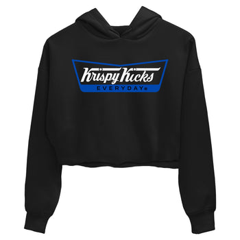 1s Game Royal shirts to match jordans Krispy Kicks sneaker match tees Air Jordan 1 Retro Low OG Game Royal match shoes to clothes SNRT Sneaker Tees unisex cotton Black 2 crop tee