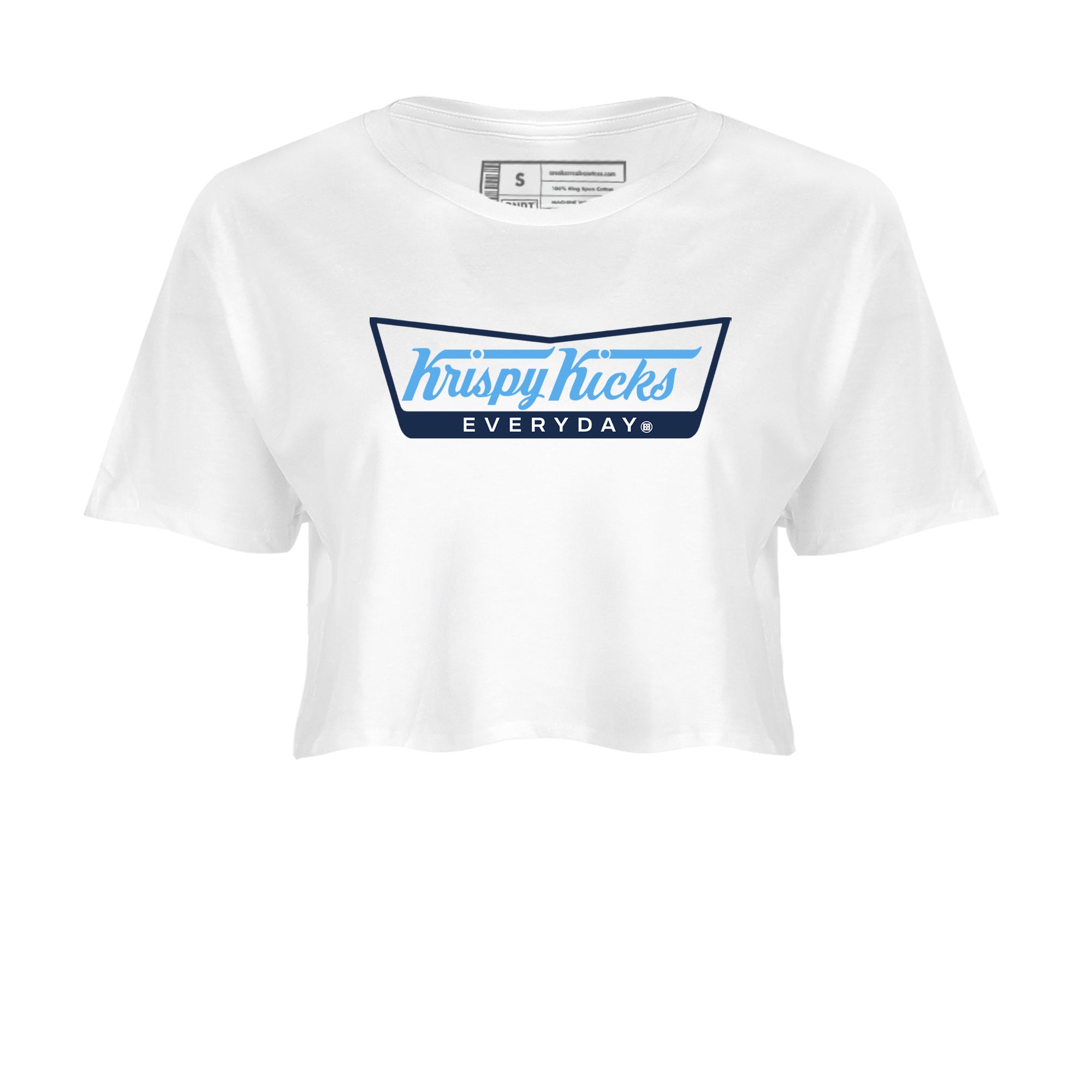 1s Obsidian shirts to match jordans krispy Kicks shirts to match Jordans AJ1 Retro Low OG Obsidian match shoes to clothes SNRT Sneaker Tees unisex cotton White 2 crop tee