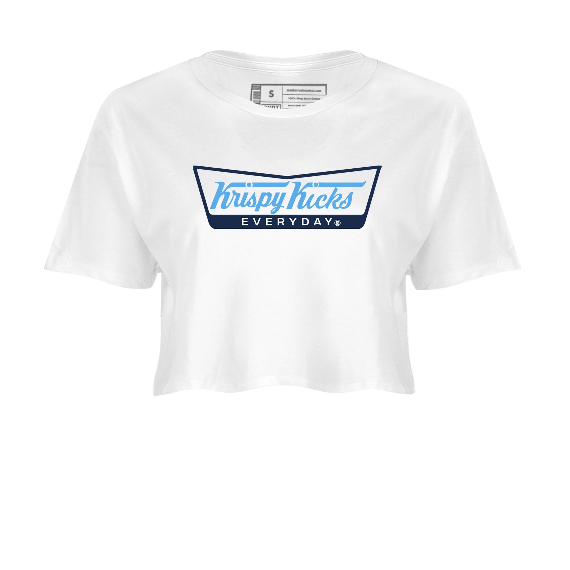 1s Obsidian shirts to match jordans krispy Kicks shirts to match Jordans AJ1 Retro Low OG Obsidian match shoes to clothes SNRT Sneaker Tees unisex cotton White 2 crop tee